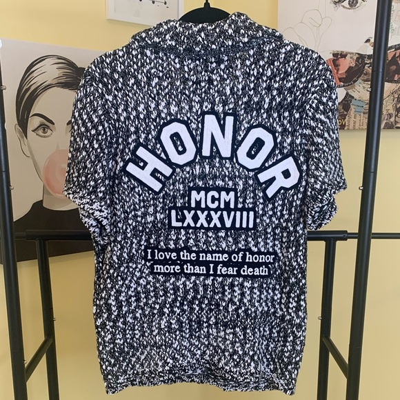 💫HP‼️💫 NWOT HONOR THE GIFT Honoree Camp Sweater in Marled Black/White, Size XS - Picture 10 of 10